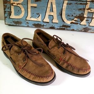 By Allen Edmonds Top Siders size 6B Brown